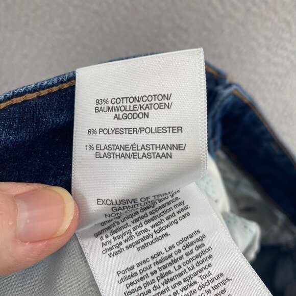 Silver Jeans Womens 30 Suki Slim Boot Blue Dark Wash Denim Button Fly Stretch - Picture 6 of 12